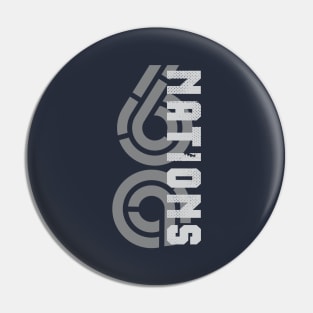 6 Nations Championship Abstract Design Pin