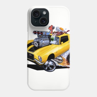 FULL BLOWN 71 Camaro Yellow Phone Case