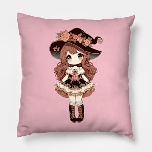 Little Witch Girl Pillow