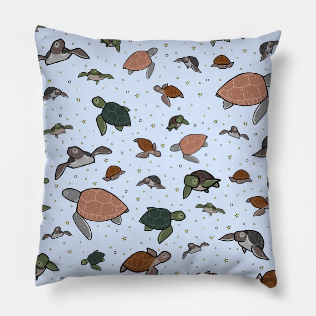 Sea Turtles Pillow by nemki