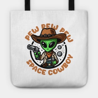 Space Cowboy Funny Alien Tote