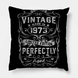 Vintage 1973 Perfectly 47th Birthday Gifts 47 Years Old Pillow