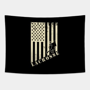 Lacrosse Usa American Flag Tapestry