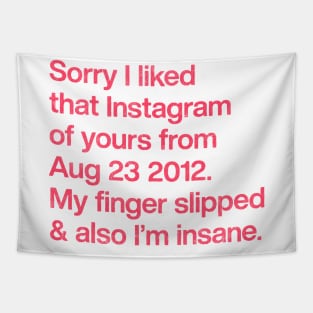 Sorry I Liked That Instagram Of Yours Tapestry