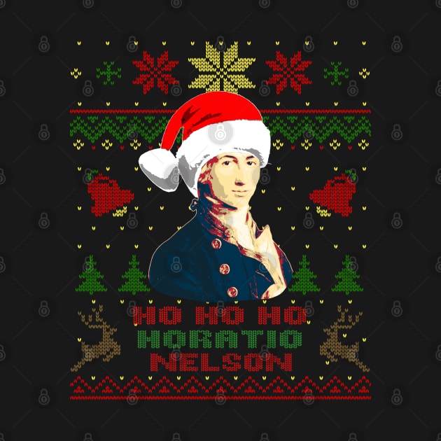 Horatio Nelson Funny Christmas Ho Ho Ho by Nerd_art