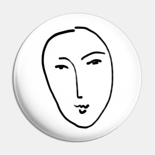 Matisse Line art Face #2 Pin