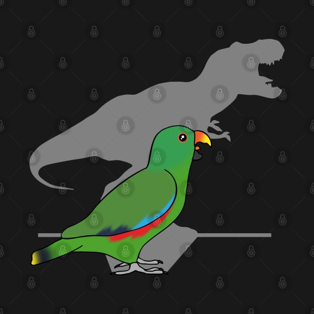 Funny T-rex Male Eclectus by FandomizedRose