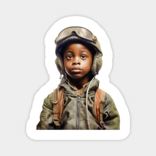 Military Minded Street Soldier Urban Warrior Black Boy Magnet