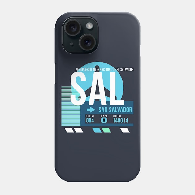 San Salvador (SAL) Airport // Sunset Baggage Tag Phone Case by Now Boarding