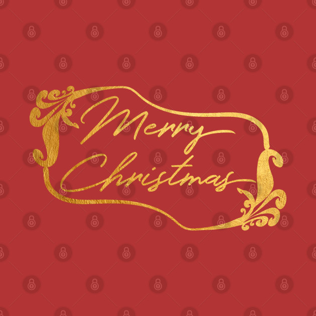 Golden Merry Christmas - Christmas - Phone Case