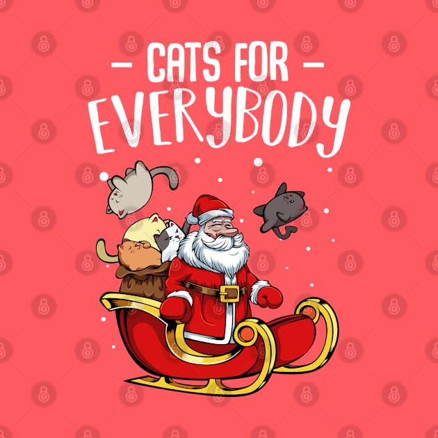 Cat - Cats For Everybody - Funny Christmas Santa Claus by Lumio Gifts