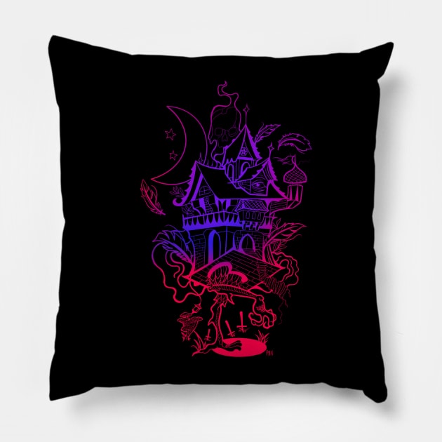 Baba Yaga Hut Pillow by PanArt