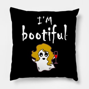 i'm bootifull funny ghost halloween Pillow