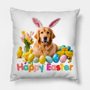 Here Comes the Easter Golden! Pillow