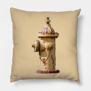 Peeling Yellow Fire Hydrant Pillow