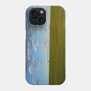 walking a green wheat field Phone Case