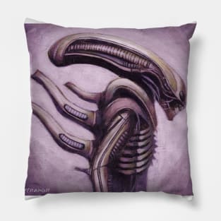 Alien Xenomorph Giger Fanart by Ansekenamun Pillow