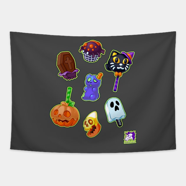 Halloween Candy Tapestry by Darksilvania