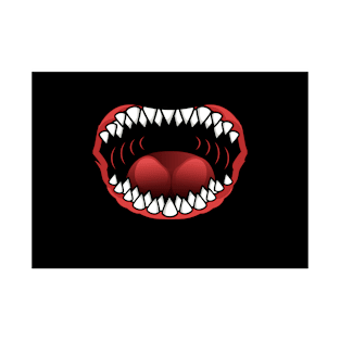 Cool face mask, monster face mouth design T-Shirt