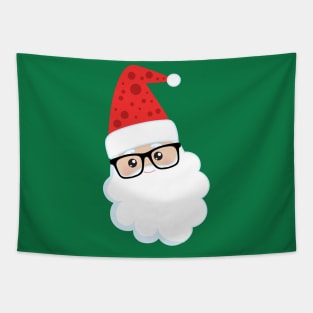 Santa Wearing Glasses Tapestry