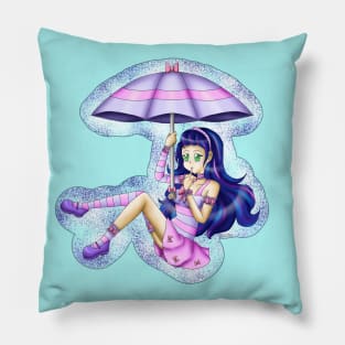 Umbrella anime girl Pillow