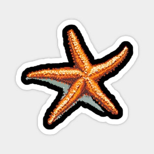 Starfish in Pixel Form Magnet