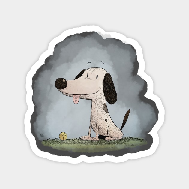 Happy Pup Magnet by NinoBalitaIllustration