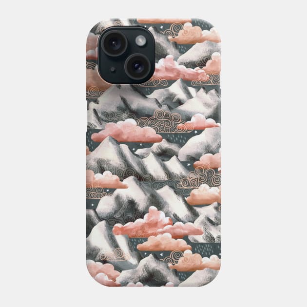 Twilight Rain in the Mountains Phone Case by micklyn