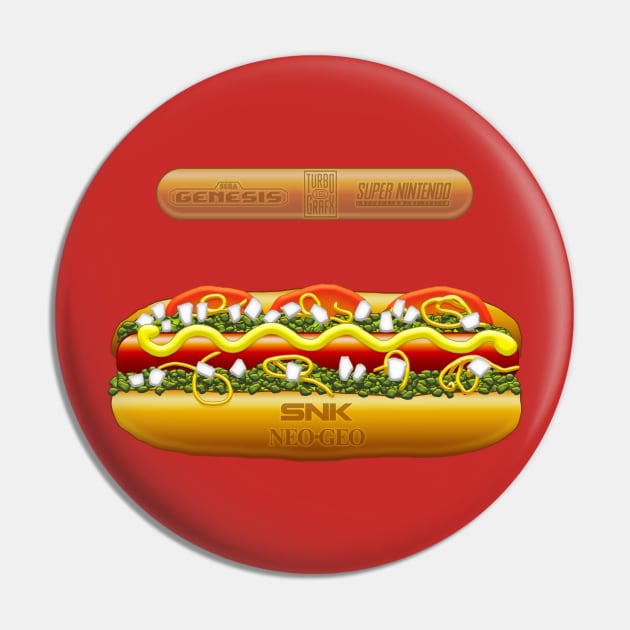 Weenie vs. Real Hot Dog Pin by CCDesign