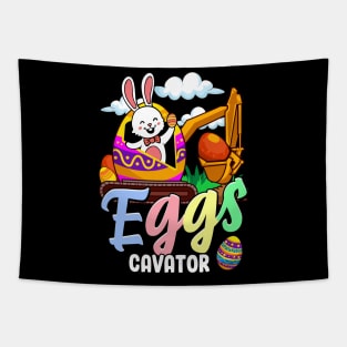 Funny Easter Bunny Egg Excavator Eggs Cavator Tapestry