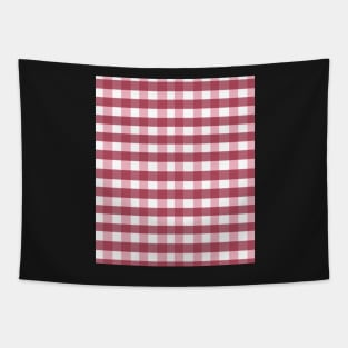 plaid checked pattern vichy tartan red burgundy Tapestry