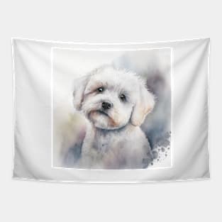 Bichon Frise Watercolour Style Painting Tapestry