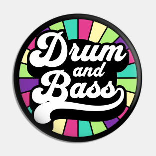 DRUM AND BASS - Color wheel (purple/lime/teal) Pin