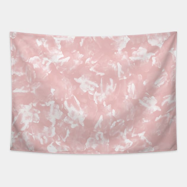 Salmon pink abstract tie dye Tapestry by marufemia