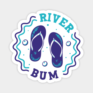 River Bum // Fun Summer Flip Flop Badge Magnet