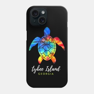 Tybee Island Georgia Sea Turtle Tie Dye Phone Case