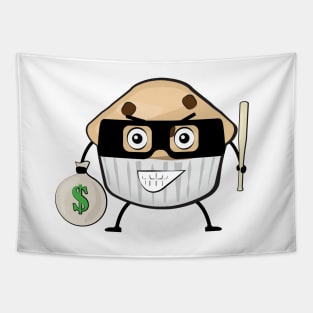 Muffin Bandit - Funny Character Illustration Tapestry