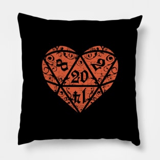 I Heart D20 Pillow