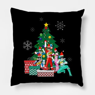 Power Rangers Around The Christmas Tree Pillow