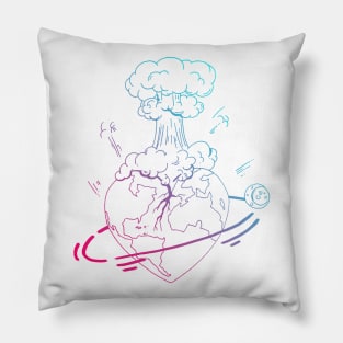 Dual Color Atomic Heart Pillow