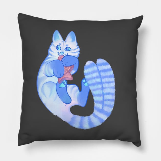 Nekomata Treats Pillow by CuriousNature