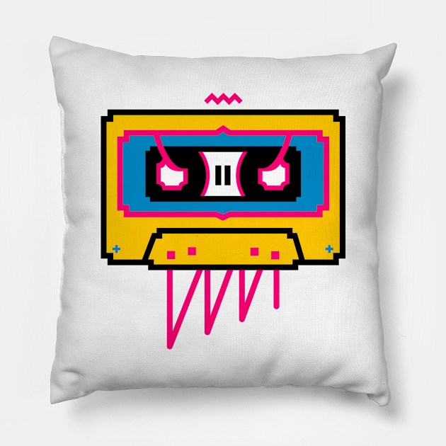 El Luchador Analogico Pillow by 38Sunsets