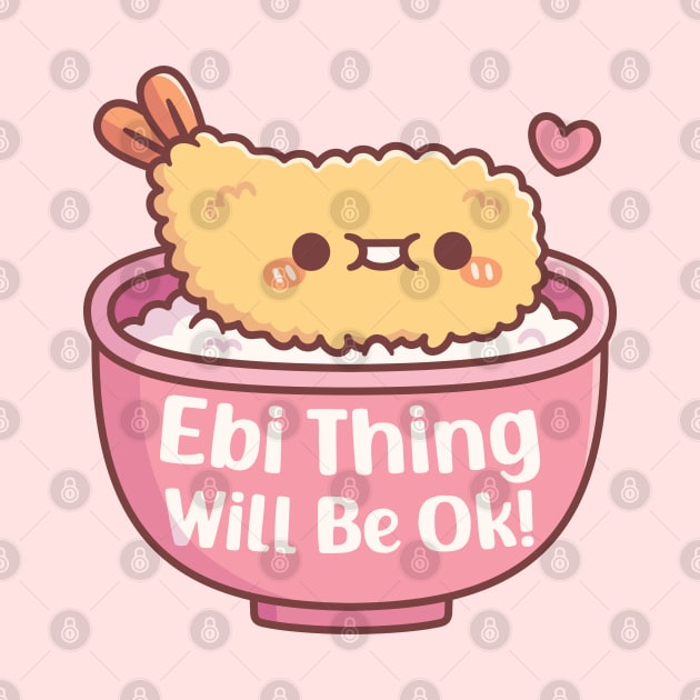 Cute Prawn Tempura Ebi Thing Will Be Ok Pun by rustydoodle