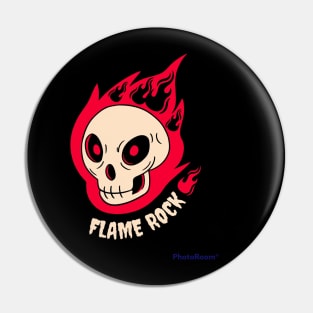 Skull Small / Flame Rock Strickers Pin