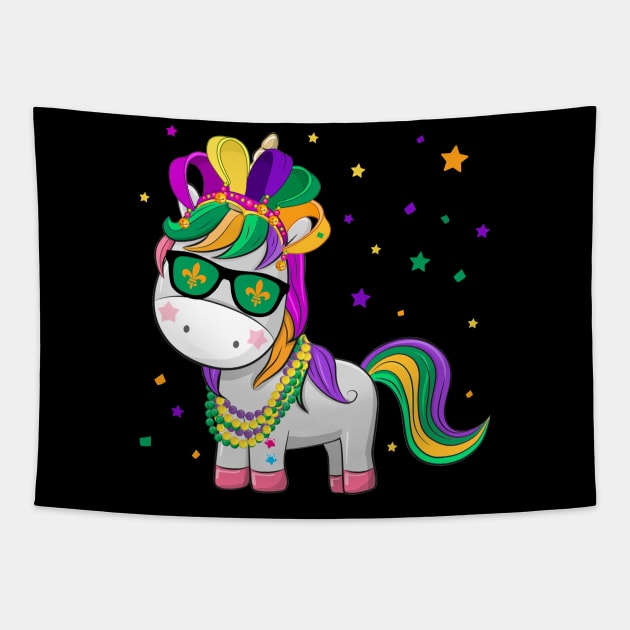 Mardi Gras Unicorn Tapestry by Danielsmfbb