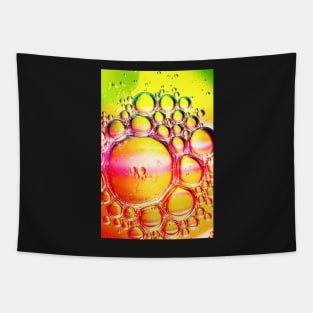 Orange Yellow and Green Oil and Water Tapestry