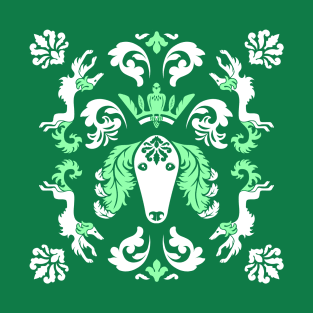 The Spirit of Saluki Damask (Green) T-Shirt