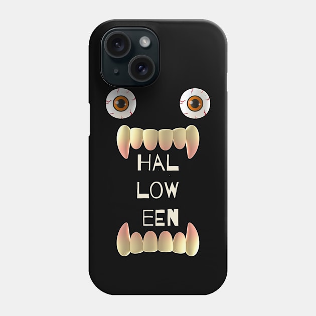 Halloween Scary Teeth Phone Case by whitebluecomp