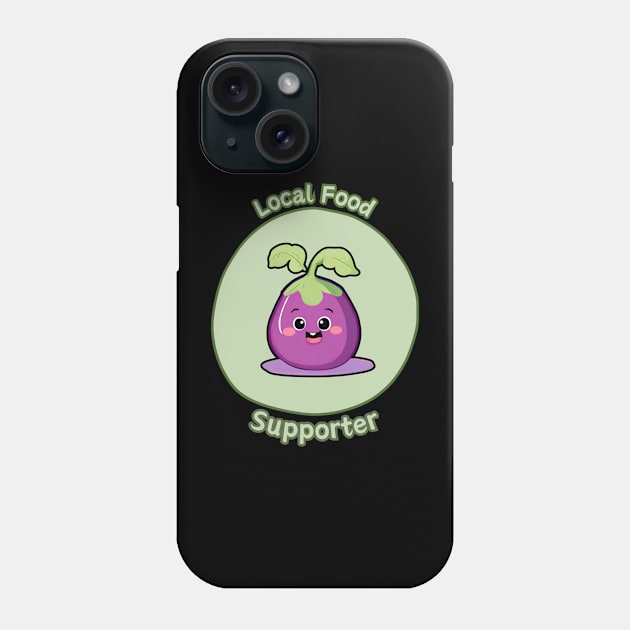 Local Food Supporter - Eggplant Phone Case by Craftix Design