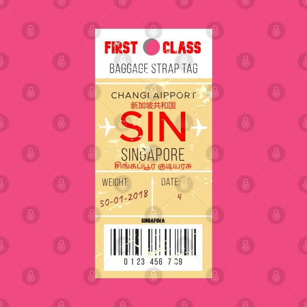 Singapore luggage tag by Travellers